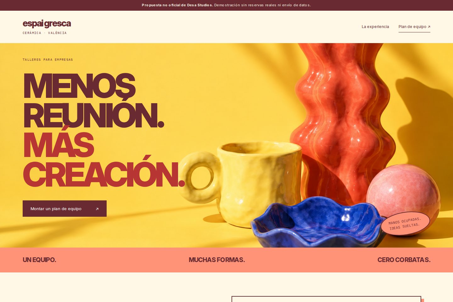 Vista del diseño de Espai Gresca