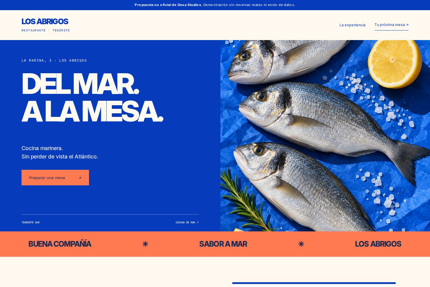 Vista del diseño de Restaurante Los Abrigos