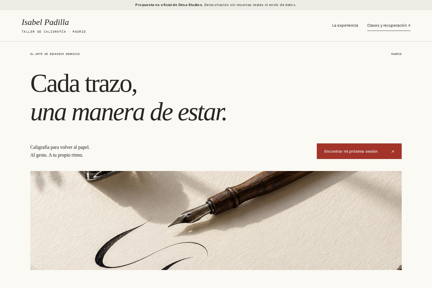 Vista del diseño de Isabel Padilla